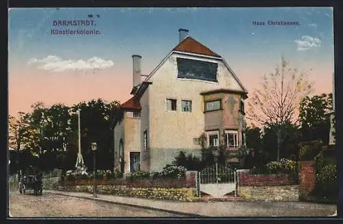 AK Darmstadt, Künstlerkolonie mit Haus Christiansen