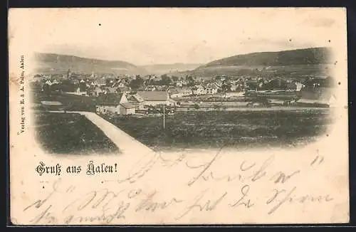 AK Aalen, Ortsansicht über Felder