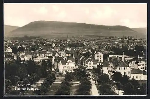 AK Aalen i. Württ., Blick vom Stadtpark