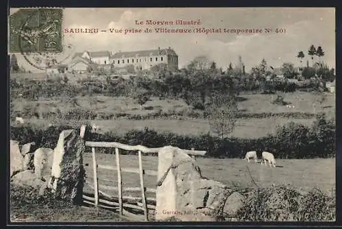 AK Saulieu, vue prise de Villeneuve, Hôpital temporaire N° 40