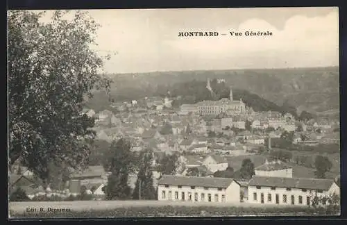 AK Montbard, vue générale de la ville avec bâtiments et collines environnantes