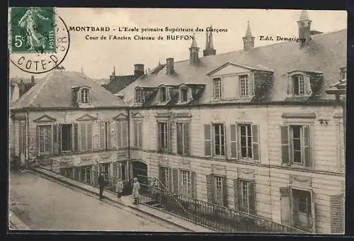 AK Montbard, L`École primaire Supérieure des Garcons, Cour de l`Ancien Château de Buffon