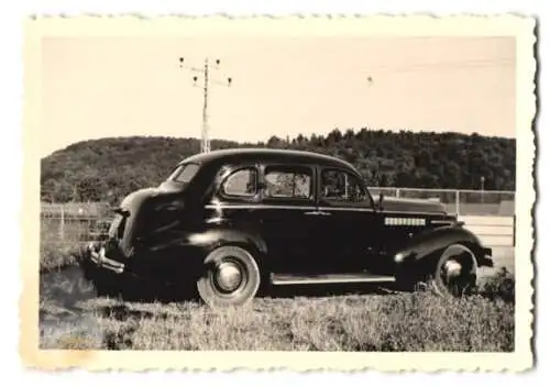 Fotografie Auto Opel Kapitän, schwarze Luxus-Limousine um 1949