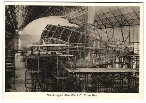 Fotografie Luftschiff Zeppelin LZ-126, Luftschiff in der Bauphase