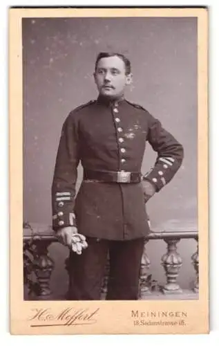 Fotografie H. Meffert, Meiningen, Sedansstrasse 18, Porträt eines Soldaten in Uniform