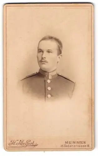 Fotografie H. Meffert, Meiningen, Sedanstrasse 18, Porträt eines jungen Soldaten in Uniform