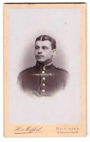 Fotografie H. Meffert, Meiningen, Sedanstrasse 18, Porträt eines jungen Soldaten in Uniform