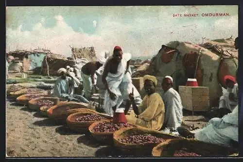 AK Omdurman, Date Market, afrikanische Händler