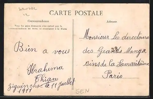 AK Casamance-Zighinchor, Lavoir, Frauen baden im Fluss