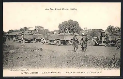 AK Abengourou /Côte d`Ivoire, Traite du cacao, Le Transport