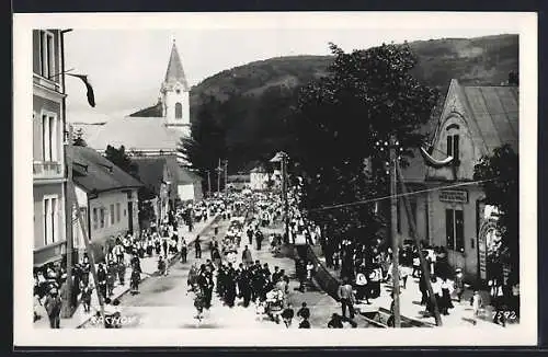 AK Rachow, Passanten in der Hauptstrasse