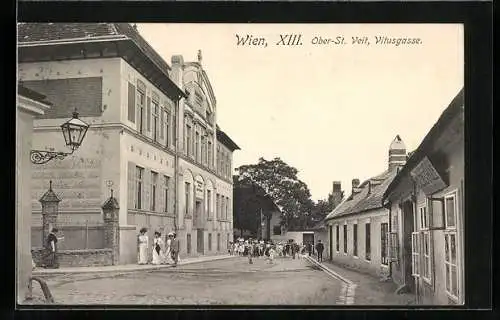 AK Wien, Ober-St. Veit, Partie in der Vitusgasse