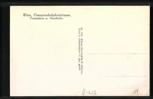 AK Wien, Franzensbrückenstrasse, Praterstern und Nordbahn, Strassenbahn