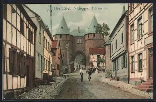 AK Nideggen / Eifel, Strasse am Dürenertor