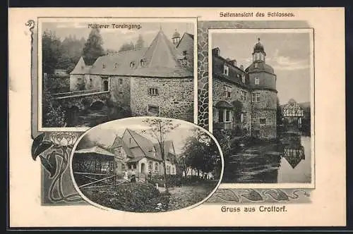 AK Crottorf / Altenkirchen, Schlosspartie, Gasthaus zum Wildenburger Hof, Inh. Jul. Klein