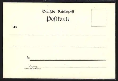 Lithographie Neuwied, Schloss Monrepos, Königliches Seminar, Stadthaus