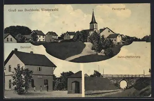 AK Buchholz / Westerwald, Bahnhof, Bahnunterführung, Gesamtansicht