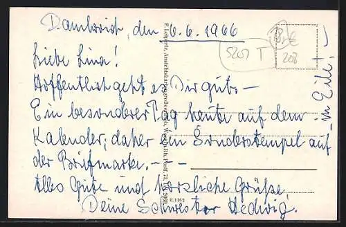 AK Dambroich, Strassenpartie mit Fachwerkhäusern