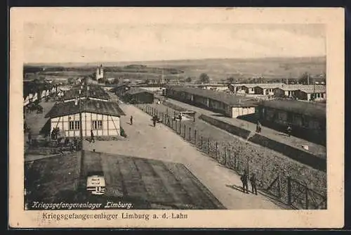 AK Limburg a. d. Lahn, Kriegsgefangenenlager aus der Vogelschau