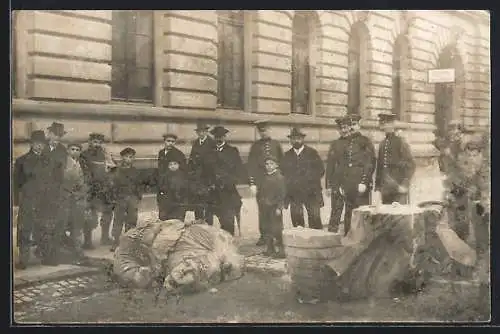 Foto-AK Konstanz, Erdbeben am Reichspostgebäude