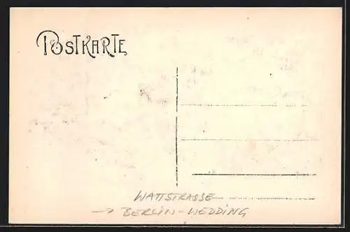 AK Berlin-Wedding, Kappelle der Bapt. Gem. Wattstrasse, Innenansichten der Kanzel- sowie Orgelseite