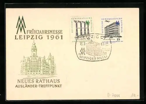 AK Leipzig, Frühjahrsmesse 1961, Neues Rathaus