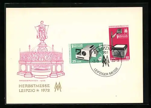 AK Leipzig, Herbstmesse 1972, Mägdebrunnen