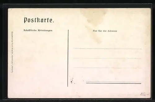 AK `S schiene Mädl, Mädchen im Vorgarten, Lied