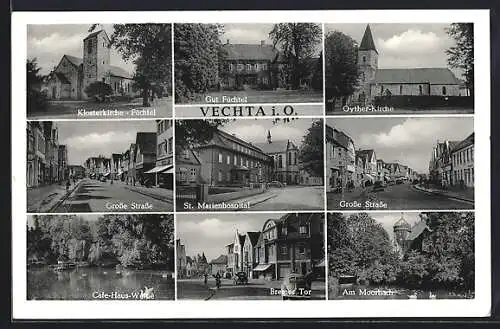 AK Vechta i. O., Cafe-Haus Welpe, Grosse Strasse, St. Marienhospital