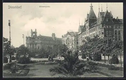 AK Düsseldorf, Partie am Wilhelmplatz