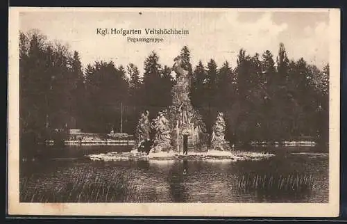 AK Veitshöchheim, Kgl. Hofgarten, Pegasusgruppe