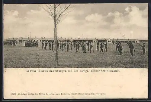 AK Kloster Lechfeld, Gewehr- und Schiessübungen bei der königl. Militär-Schiessschule