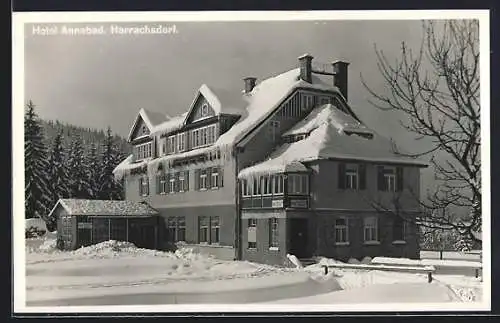 AK Harrachsdorf, Hotel Annabad im Winter