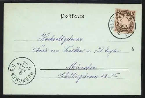 Mondschein-AK München, Kunstakademie