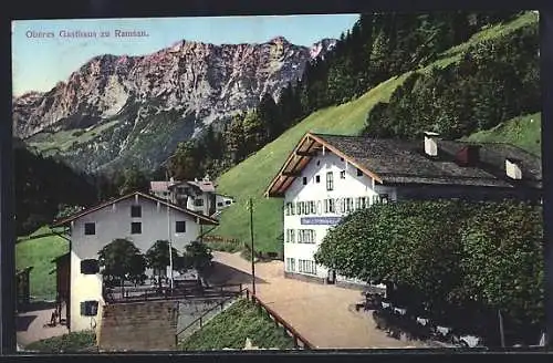 AK Ramsau / Berchtesgaden, Blick zum obersten Gasthaus