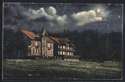 AK Sasbachwalden / Schwarzwald, Kurhaus Breitenbronnen bei Vollmond