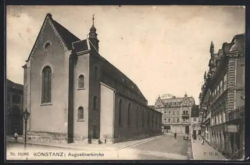 AK Konstanz, Strassenpartie an der Augustinerkirche