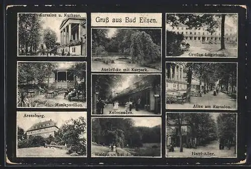 AK Bad Eilsen, Arensburg, Kolonnaden, Grosses Logirhaus