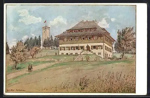 AK Raichberg /Onstmettingen, Nägelhaus mit Aussichtsturm