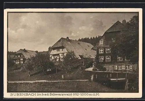 AK Bubenbach i. bad. Schwarzwald, Ortsansicht mit Blick zu den Häusern