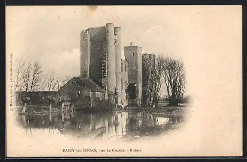 AK Passy-les-Tours, près La Charité, Ruines