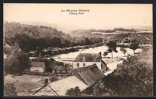 AK Morvan, vue sur l`étang Neuf et les maisons environnantes