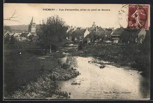 AK Prémery, Vue d`ensemble prise du pont de Nevers