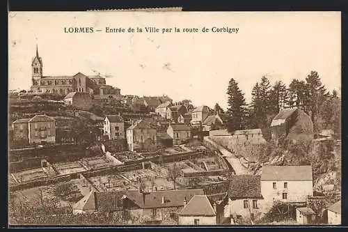 AK Lormes, Entrée de la Ville par la route de Corbigny