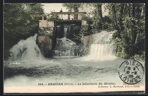 AK Arquian /Nièvre, Le Déversoir du Moulin