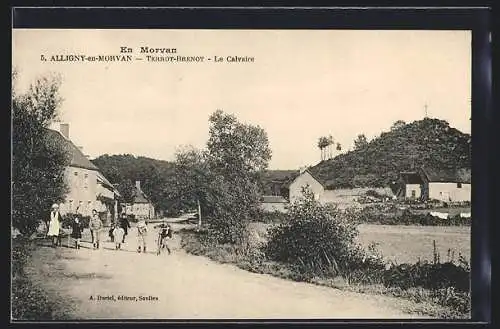 AK Alligny-en-Morvan, Terrot-Brenot, Le Calvaire