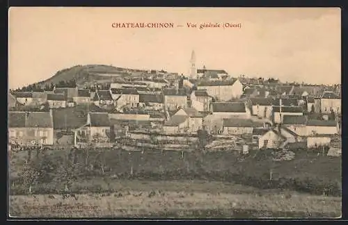 AK Chateau-Chinon, Vue générale Ouest