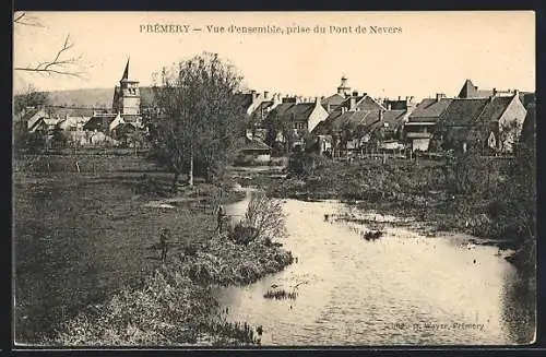 AK Prémery, Vue d`ensemble, prise du Pont de Nevers