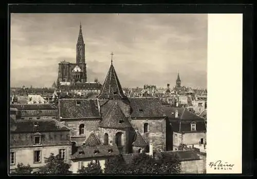 Foto-AK Friedrich Franz Bauer, Strassburg, Blick auf die Stadt