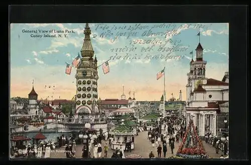 AK Coney Island, N. Y., General View of Luna Park